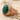 Taurus Malachite Bull Ring, rose gold plated, angled side view