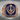 Khanda Blue Enamel Signet Ring in rose gold plated finish