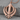 Khanda Sculpted Blade Pendant, rose gold, angled product photo