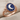 Cobalt Crescent Cameo Ring in rose gold plated silver, angled product photo