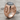 Labradorite Wolf Den Ring, rose gold plated silver, side profile view