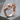 Wolf Running Loop Ring, rose gold plated silver, angled product photo