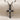 Twisted Rope Cross Pendant in black rhodium, front product view