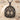 Poseidon Trident Dolphin Pendant, black rhodium finish front view