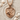 Acorn Sapling Roots Pendant, rose gold finish front view