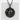Spartan Hoplite Coin Pendant, black rhodium, front view