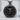 Aries Memento Mori Pendant, black rhodium plated, front studio photo