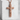 Holy Trinity Crucifix Pendant, rose gold plated, angled product photo