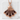 Phoenix Tail Fan Pendant, rose gold, front product photo