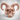 Horned Demon Skull Ring, rose gold plated, three-quarter perspective