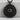 Aztec Sun Stone Relief Pendant, black rhodium, angled studio view