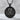Justinian Laurel Portrait Pendant, black rhodium finish, front product photo