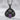 Byzantine Amethyst Trefoil Pendant, black rhodium finish, front view