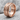 Hammered Chevron Spinner Ring in rose gold plated silver, angled product photo