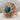 Malachite Arabesque Frame Ring, rose gold plated, product photo