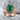 Green Agate Crocodile Scale Ring, rose gold, angled product photo