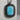 Turquoise Meander Tablet Pendant in black rhodium, front view
