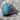 Turquoise Meander Scroll Ring, black rhodium product photo