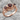 Garnet Fluted Trilogy Ring, rose gold plated, angled studio view