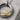 Open Orbit Pendant, oxidized silver, close-up of keum-boo gold detail