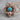 Turquoise Longhorn Arch Pendant, rose gold, front product photo
