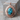 Turquoise Double Concho Pendant, rose gold finish