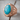 Turquoise Sunburst Concho Ring in rose gold plated silver, product view