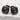 Great Wave Crest Studs Earring — 18K Gold Vermeil, black rhodium finish, front view