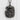 Great Wave Broken Shore Pendant — 18K Gold Vermeil, black rhodium finish, front view