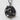 Forest wolf pack pendant, oxidized silver, front view