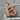 Lucky 13 Pendant, rose gold, front view on stone