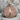 Compass Rose Pendant, rose gold, front view on stone
