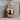 Oak Acorn Pendant, rose plated silver, product photo on wood block