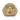 Vitruvian man ring in gold vermeil, front view on white
