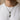 Model wearing oxidized silver spider lariat Y necklace over white crewneck showing drop length and fit