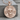 Tribal Skull Medallion Pendant, rose gold, front product photo