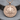 Cannabis leaf medallion pendant, rose gold, front view