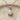 Round Solitaire Pendant, rose plated silver, front view