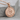 Acorn Chipmunk Pendant, rose gold, product photo on stone background