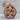 Libra Scales Medallion Pendant, rose gold, front product view on wood