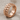 Two Row Wedge Ring in rose gold plated silver, angled view