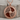 Viking Shield Scale Quarter Pendant, rose gold, front studio view
