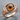 Evil Eye Honey Gaze Ring, rose gold plated silver, front view on white