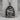Pieta Drapery Arch Pendant, oxidized silver, angled product photo