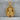 Santa Muerte Rose Crown Pendant, gold vermeil, front view product photo