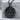 Om Lotus Relief Pendant in black rhodium, front product photo