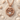 White Topaz Love Knot Pendant, rose gold plated silver, front view