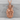 Santa Muerte Globe Figure Pendant, rose gold finish, front studio view