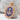 Khanda Blue Enamel Pendant, rose gold plated silver, product view
