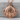 Baptism Shell Relief Pendant, rose plated silver, front view